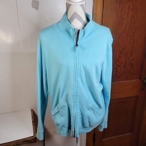 Womans Liz Claiborne Liz Wear Turquois Zip Front Jacket Size XL